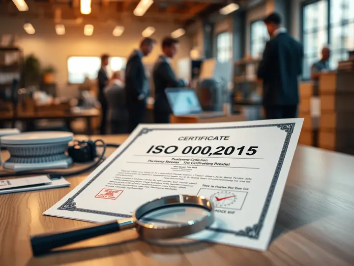 ISO 9001:2015认证证书细节